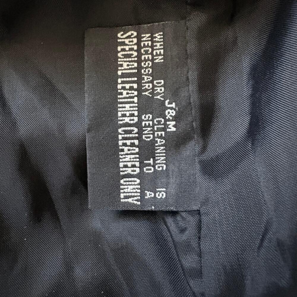 Black Leather JacketWilsons Zip Lg Y2K Retro Grunge - Picture 6 of 8